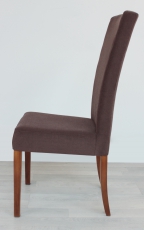tapicerowane krzeslo brazowe